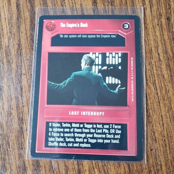 Star Wars CCG Decipher The Emperor's Back Black Border Card - Picture 1 of 2